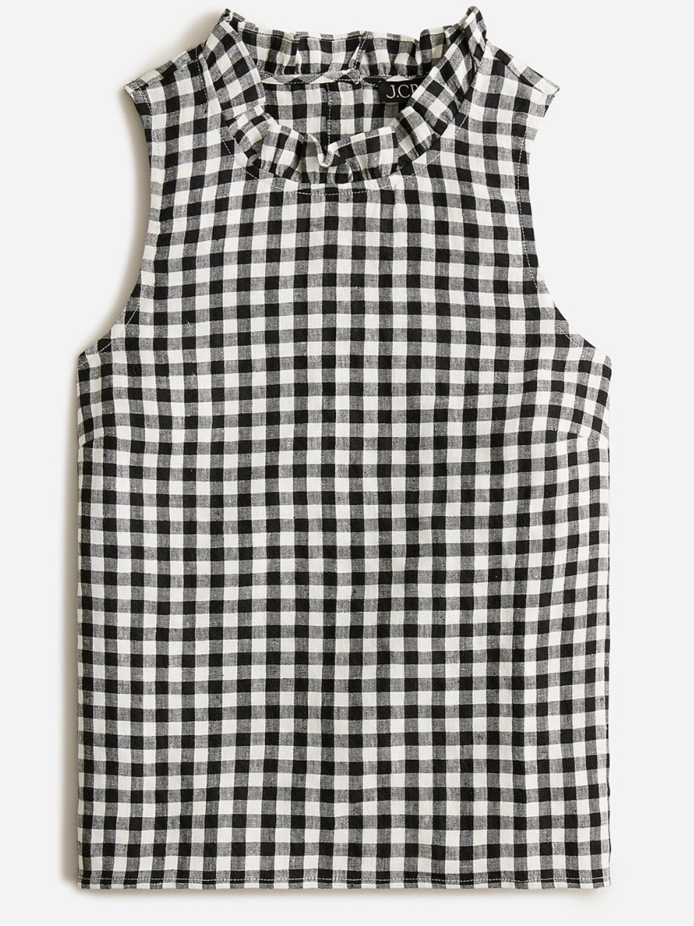 J.CREW Fleur top in gingham linen SZ S